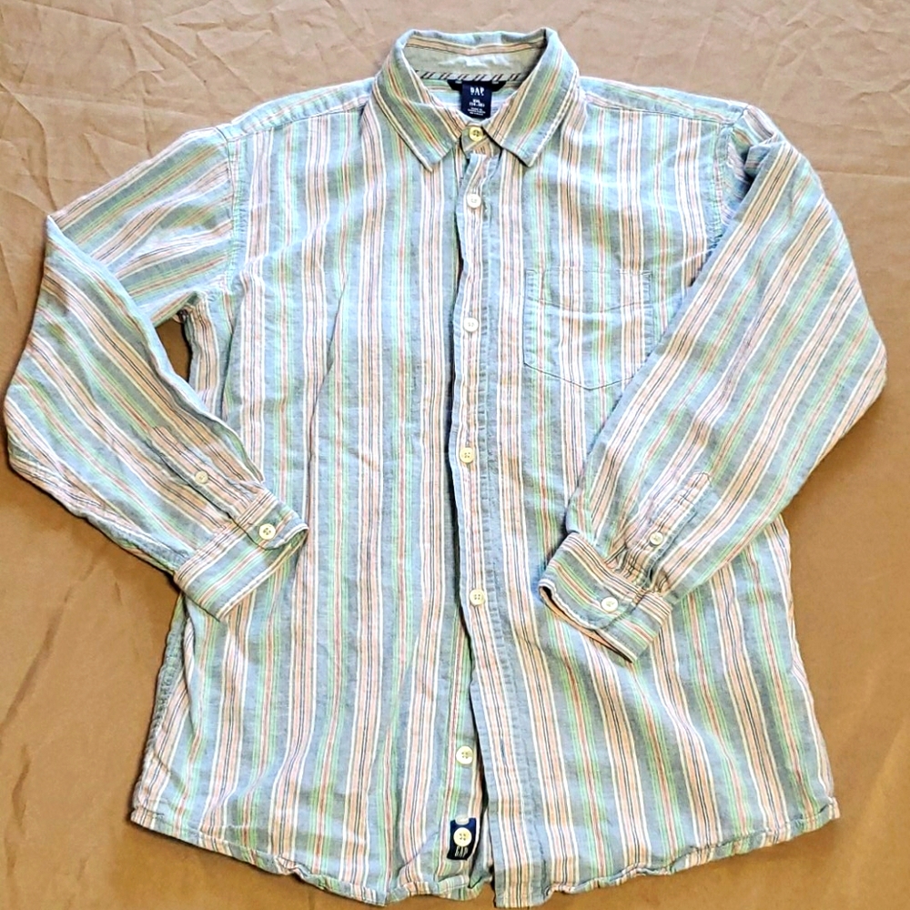 GAP KIDS button-down shirt,XXL(14-16), multi-color. A4.